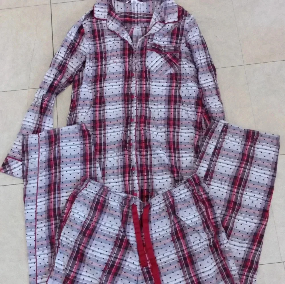 Victoria's secret pajama pj set long sleeve shirt & pants set bundle medium - Picture 2 of 6
